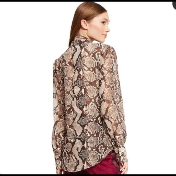 Altuzarra python/snake print blouse C33 - Picture 3 of 8